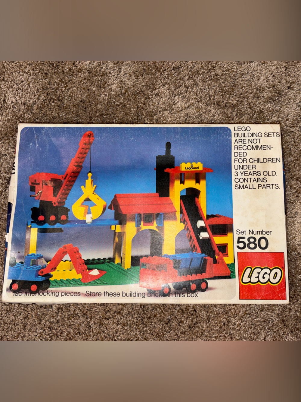 Vintage - RARE- Lego Classic Playset 580 Brick Yard 1974